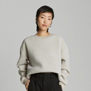 Everlane Renew Oversided Teddy Crew - Size S, Oat